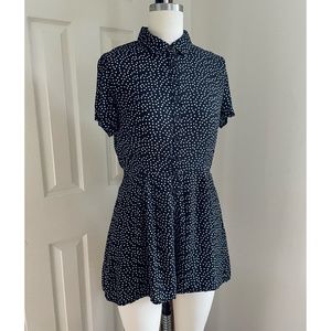 Urban Outfitters Micro Polkadot Print Romper Women’s Small